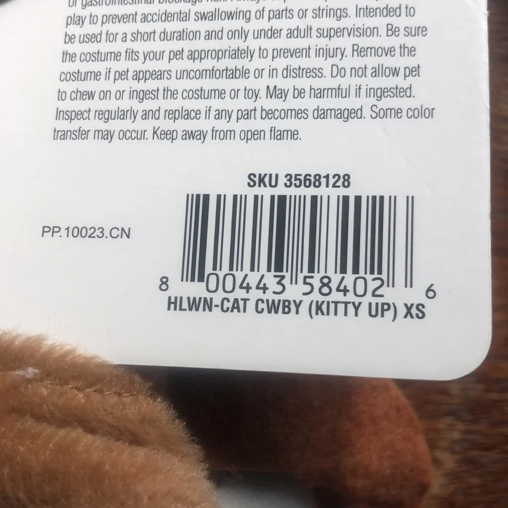 NWT Cowboy Cat Halloween Costume XS​